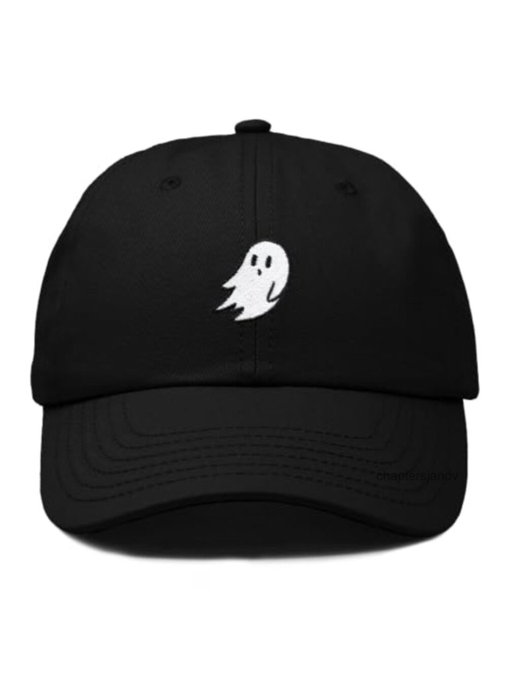 Embroidered Ghost Dad Hat Cotton Adjustable Baseball Cap